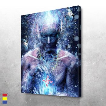 Silence Seekers Embracing Cosmic Animations In Digital Art Canvas Poster Print Wall Art Decor