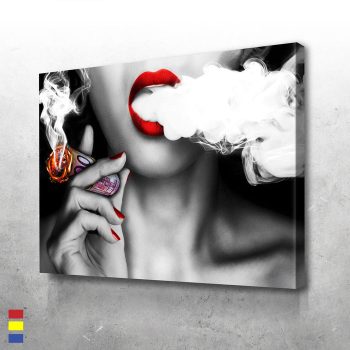 Smokin Euros and the Dream of a Stoney Hustler Canvas Poster Print Wall Art Decor