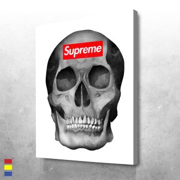 Special Preme Skull Artist Eleanor Morris Blends High Fashion With Everyday Items Canvas Poster Print Wall Art Decor