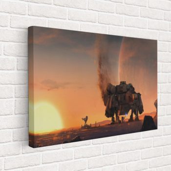 Star Wars Poster Star Wars Space Canvas Strarfield Epic Space Wall Art Best Movie Gift