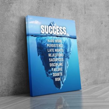 Success Iceberg Canvas Motivation Wall Decor Motivation Canvas Inspirational Art