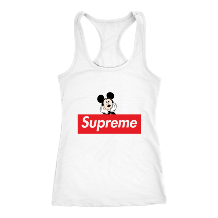 Supreme Mickey Mouse Logo Premium Women Racerback Tank Top