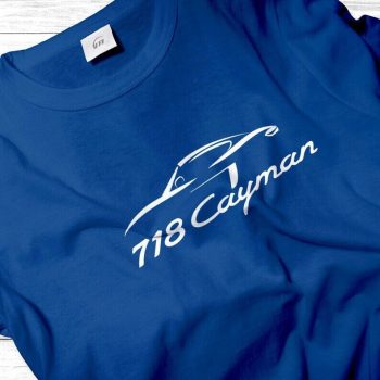 Tee Unisex T-Shirt 718 Cayman Silhouette | Gift For Porsche Fans Cotton Tee  FTS407