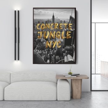 The Concrete Jungle Nyc Canvas Raining Money Interior Art Wall Art Alec Monopoly Inspired