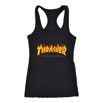 Thrasher Flame Logo Women Racerback Tank Top