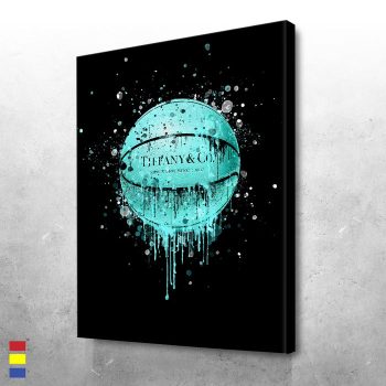 Tiff Athletic Tiffany & Co High Brand Name in a Ball Collection Dedicated to Sport Canvas Poster Print Wall Art Decor
