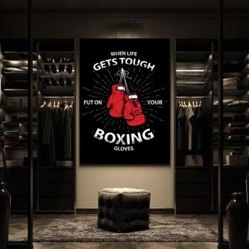 Tough Life Boxing Gloves Canvas Poster Prints - Wall Art Decor For Fan M3788
