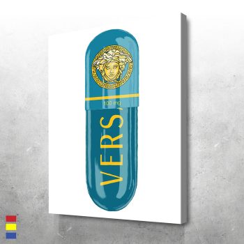 Versace Baby Blue and the Beauty of Modern Art Canvas Poster Print Wall Art Decor