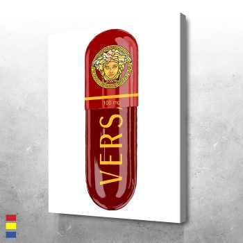 Versace Fire Red a Journey of Colors and Creativity in Art Canvas Poster Print Wall Art Decor