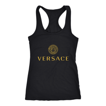 Versace Gold Logo Women Racerback Tank Top