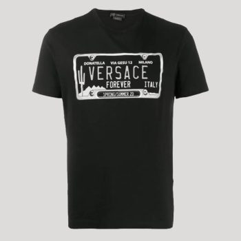 Versace Logo Printed Italy Forever Cotton Tee Unisex T-Shirt FTS154