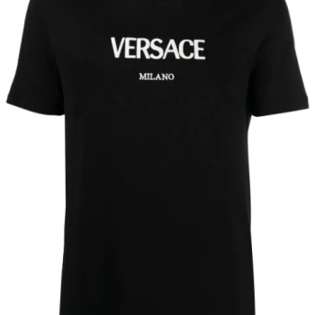 Versace Milano Logo Print Cotton Tee Unisex T-Shirt FTS151