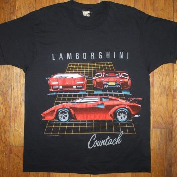 Vintage 1980S Lamborghini Countach Short Sleeve Cotton Tee Unisex T-Shirt FTS089