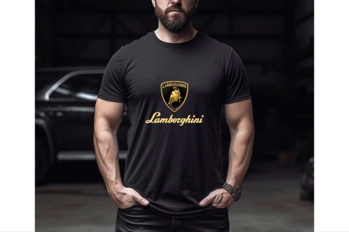 Vintage Lamborghini Logo Car Cotton Tee Unisex T-Shirt FTS060