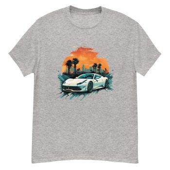White Ferrari Short Sleeve Cotton Tee Unisex T-Shirt FTS215