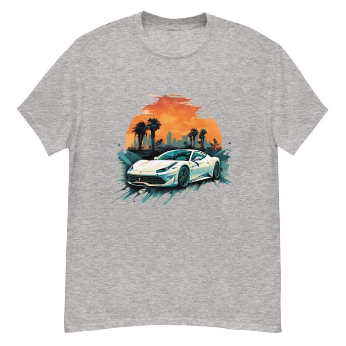 White Ferrari Short Sleeve Cotton Tee Unisex T-Shirt FTS215