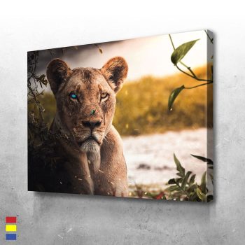 Wounded Lion A Perfect Fusion Of Bold Colors And Vibrant Lifestyle Special Luxury Art Canvas Poster Print Wall Art Decor