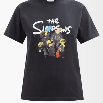 X The Simpsons Cotton-Jersey Balenciaga Tee Unisex T-Shirt FTS502