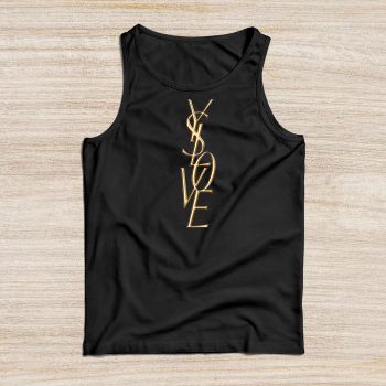 Yves Saint Laurent Gold Logo Luxury Unisex Tank Top TTTB2638