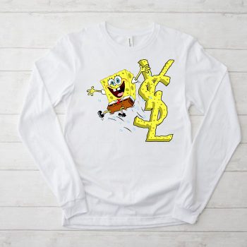 Yves Saint Laurent Logo Luxury Spongebob Kid Tee Unisex Longsleeve Tee LTB2941