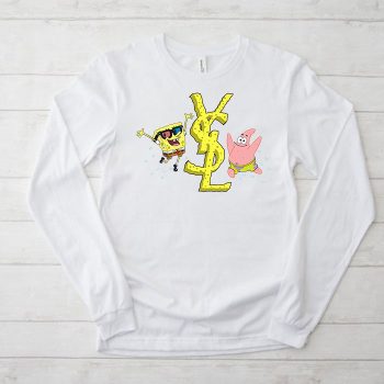 Yves Saint Laurent Logo Luxury Spongebob Kid Tee Unisex Longsleeve Tee LTB2942