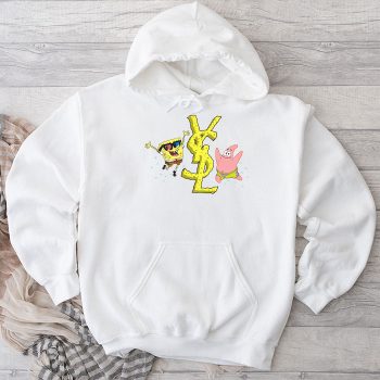 Yves Saint Laurent Logo Luxury Spongebob Unisex Pullover Hoodie HTB2132