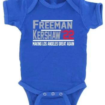 Baby Onesie Clayton Kershaw Freddie Freeman Los Angeles Dodgers 22 Creeper Romper