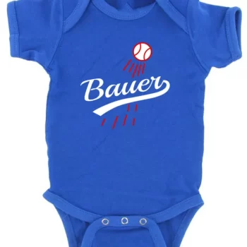 Baby Onesie Trevor Bauer Los Angeles Dodgers Logo Creeper Romper