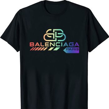 Balenciaga BB Paris Rainbow Logo Luxury Kid Tee Unisex T-Shirt TTB1709