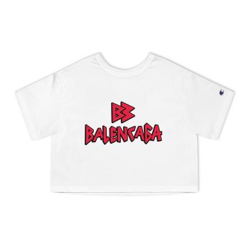 Balenciaga Bb Logo Luxury Champion Women Cropped T-Shirt CTB2425