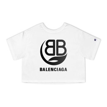 Balenciaga Bb Logo Luxury Champion Women Cropped T-Shirt CTB2429