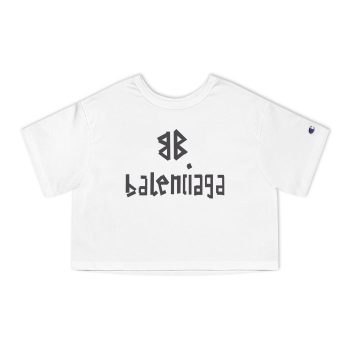 Balenciaga Bb Logo Luxury Champion Women Cropped T-Shirt CTB2440
