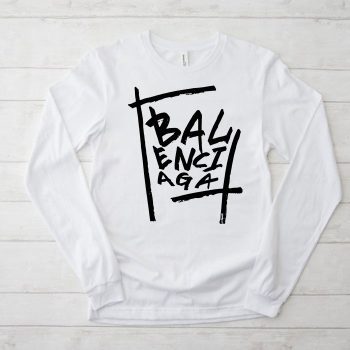 Balenciaga Letter Graffiti Kid Tee Unisex Longsleeve Shirt LTB0689