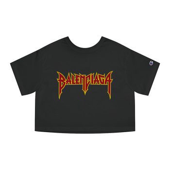 Balenciaga Metal Logo Champion Women Cropped T-Shirt CTB2424