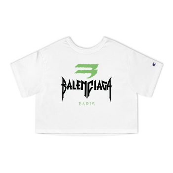Balenciaga Paris Metal Logo Champion Women Cropped T-Shirt CTB2431