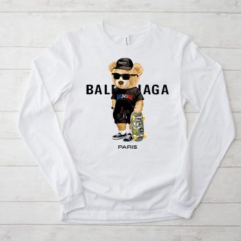 Balenciaga Paris Teddy Bear Logo Kid Tee Unisex Longsleeve Shirt LTB0699