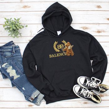 Balenciaga Teddy Bear Gold Luxury Unisex Pullover Hoodie HTB0958