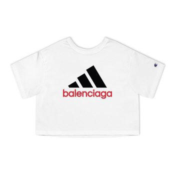 Balenciaga X Adidas Logo Champion Women Cropped T-Shirt CTB2432