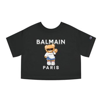 Balmain Paris Teddy Bear Luxury Champion Women Cropped T-Shirt CTB2874