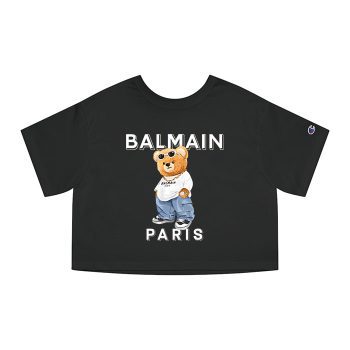 Balmain Paris Teddy Bear Luxury Champion Women Cropped T-Shirt CTB2876