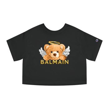 Balmain Teddy Bear Luxury Champion Women Cropped T-Shirt CTB2870