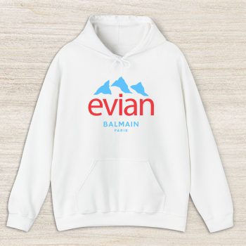 Balmain x Evian Paris Logo Unisex Pullover Hoodie HTB1125