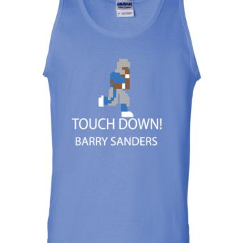 Barry Sanders Detroit Lions Tecmo Bowl Throwback Unisex Tank Top