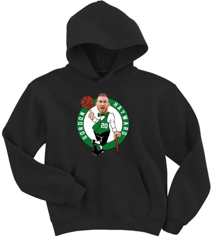 Black Boston Celtics Gordon Hayward "Logo" Hooded Sweatshirt Unisex Hoodie
