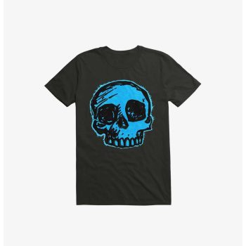 Blue Skull Black Kid Tee - Unisex T-Shirt HTS1243