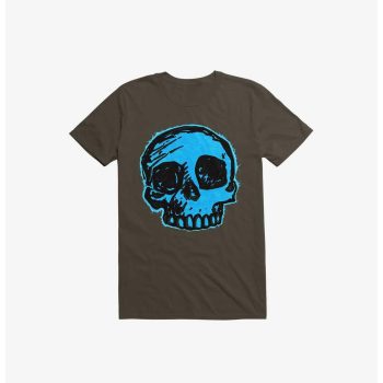 Blue Skull Brown Kid Tee - Unisex T-Shirt HTS1244
