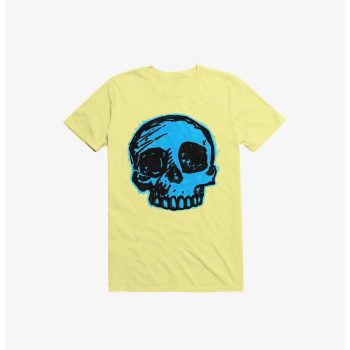 Blue Skull Corn Silk Yellow Kid Tee - Unisex T-Shirt HTS1245