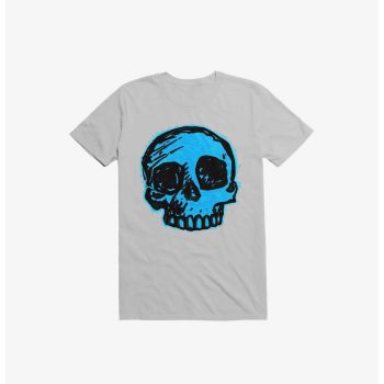 Blue Skull Ice Grey Kid Tee - Unisex T-Shirt HTS1246