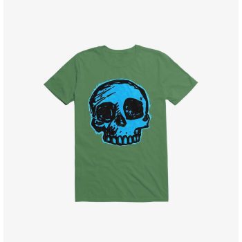 Blue Skull Kelly Green Kid Tee - Unisex T-Shirt HTS1247