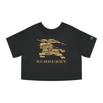 Burberry Logo Gold Luxury Champion Women Cropped T-Shirt CTB2457